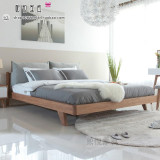 纯实木床进口橡木床北欧宜家1.51.8米实木双人床简约现代家具特价
