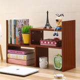 极简易实木质桌上伸缩书架办公室桌面书柜置物收纳小型简约现代