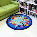 地中海儿童卡通地毯客厅卧室地毯圆形地毯手工腈纶地毯地垫包邮
