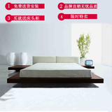 简约韩式日式榻榻米床 北欧现代卧室1.8 1.5米双人床软靠背床