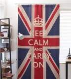 卧室 布艺门帘 英国国旗 窗帘隔断帘子定制 定做图片logo帘包邮