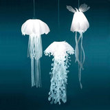 新款个性创意装饰水母灯具 后现代简约LED咖啡厅餐厅婚庆水母吊灯
