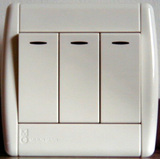 施耐德 梅兰日兰 U86系列 带LED灯 三联/三开双控开关 白色 特价