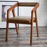 特价北欧实木扶手靠背餐椅复古办公椅电脑椅原木咖啡厅椅子书椅