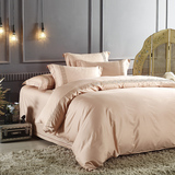 高档中式全棉纯色四件套 婚庆纯棉床上用品素色被套床单被套双人