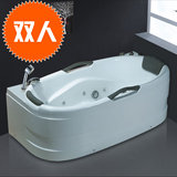 银麟|豪华1.7米浴缸双人浴缸进口亚克力按摩浴缸双扶手纯压克力