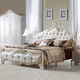 欧式床实木床双人床橡木1.8米结婚床真皮公主床新古典家具现货