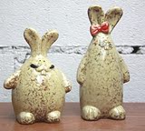 美式创意陶瓷工艺摆设现代家居客厅电视柜装饰品可爱情侣兔子摆件