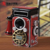 欧式老式复古仿古创意座机 好心艺高档红相机电话机 时尚家用座机