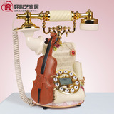 好心艺高档仿古家用电话 复古电话机 欧式电话机 创意小提琴电话