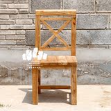 汉廷老榆木餐椅工厂定制实木家具餐桌椅自然简约古朴原木椅子特价