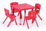 育才正品可升降幼儿园儿童小方桌 豪华型幼儿小方桌 方形儿童桌椅