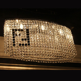 长方形水晶吊灯 客厅餐厅吧台现代创意奢华大气进口K9水晶灯具饰