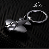 新款 创意钥匙扣 男士金属飞机LED灯汽车钥匙圈礼品挂件 生日礼物