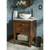 美式乡村橡木台上盆浴室柜人造石台面方形现代简约实木洗手盆