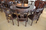 促销全实木仿古家具西餐厅餐桌椅组合明清中式古典简约套装圆桌子