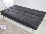 简易皮艺沙发床可折叠床单人双人1.5米1.8米2米实木客厅两用沙发
