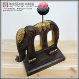 泰式烛台-泰国大象实木烛台 特色复古烛台 仿古烛台 家居摆设