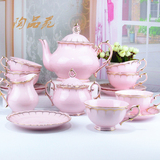 欧式陶瓷茶具套装英式咖啡杯碟描金骨瓷下午茶礼盒精装简约咖啡具