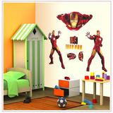 外贸热卖 钢铁侠3D立体效果平面墙贴 儿童房卧室幼儿园床头背景墙