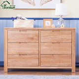进口白橡木环保纯实木六斗柜抽屉储物柜北欧原木卧室家具简约柜子