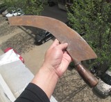 古玩杂件 包老包真 清代 铁器 一把造型独特的老工具刀