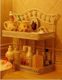 浴室洗漱台化妆品收纳架卫生间洗手台置物架铁艺双层台面架厨房架