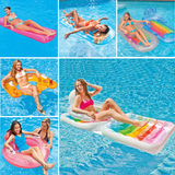 INTEX水上躺椅充气浮床浮排冲浪沙滩躺椅 成人游泳圈气垫床包邮