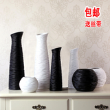 创意白色陶瓷花瓶摆件 客厅现代时尚简约家居装饰品花器餐桌摆设