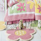 时尚花朵造型地毯儿童房地毯电脑椅地毯客厅卧室手工晴纶地毯C-7Q