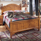 定做 欧式 美式 双人床 实木床 1.5 1.8 美式 实木家具 定制 订做