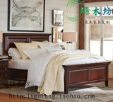 美式实木床特价双人床1.8米乡村实木床松木橡木榆木美式家具定制