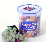 韩国正品乐扣乐扣Lock保鲜盒1.4L 米桶 塑料圆形保鲜盒HPL933B