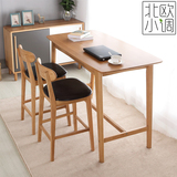 出口家用吧台桌北欧风格实木桌腿吧台现代简约时尚客厅日式小吧台