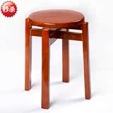 宜家小凳子实木圆凳椅子时尚简约高凳木凳家用餐桌餐凳小板凳特价
