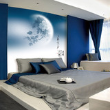 空间元素中式现代无纺布壁纸电视背景墙墙纸客厅卧室大型壁画牡丹