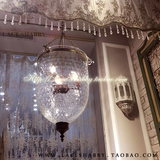 LACESHABBY欧洲进口复古浮雕水晶玻璃古董风格黄铜雕花吊灯灯具