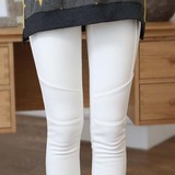 外穿女士白色打底裤子 加绒加厚2015秋冬新款显瘦小脚铅笔裤长裤