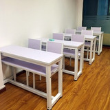 现代简约长条桌子员工培训桌学生课桌椅单双人桌会议桌办公电脑桌