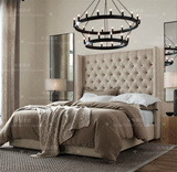 特价美式法式布艺双人床 时尚软床方床欧式高背1.5/1.8米卧室婚床