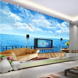 简约海景扩展空间大型壁画客厅卧室沙发背景墙墙纸壁画无纺布壁画