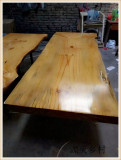 北欧宜家loft风格原木餐桌实木自然边会议桌铁艺工作桌办公桌书桌