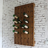 复古实木酒架壁挂红酒酒架创意酒柜展示架美式悬挂时尚葡萄酒架子