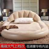 超大豪华圆形充气床垫靠背双人气垫床 单人充气床1.5米宽