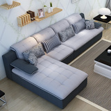 家居包邮布艺沙发组合现代简约大小户型客厅家具可拆洗转角布沙发