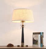 美式简约个性台灯欧式复古铜奢华卧室床头灯中式客厅书房led灯具