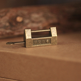 【亲爱的。我爱你】复古锁可打开古铜色 可爱日记本相册盒子 挂锁