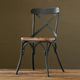 咖啡厅椅 铁艺实木餐椅办公椅時尚休闲椅奶茶店椅 创意座椅特价