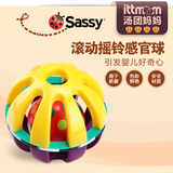 美国Sassy手抓球儿童玩具 滚动摇铃婴儿手抓球五彩感官玩具 6月+