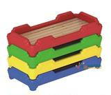 幼儿塑料木板床幼儿园专用床吹塑儿童单人午休床叠叠床学生午睡床